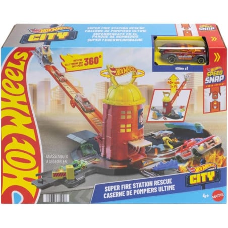 Hot Wheels City Estación de Bomberos Super Rescue Y Camión