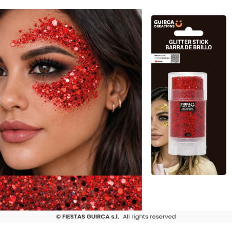 Glitter en Stick Rojo 15 g