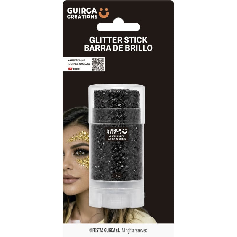 Glitter en Stick Negro 15 g