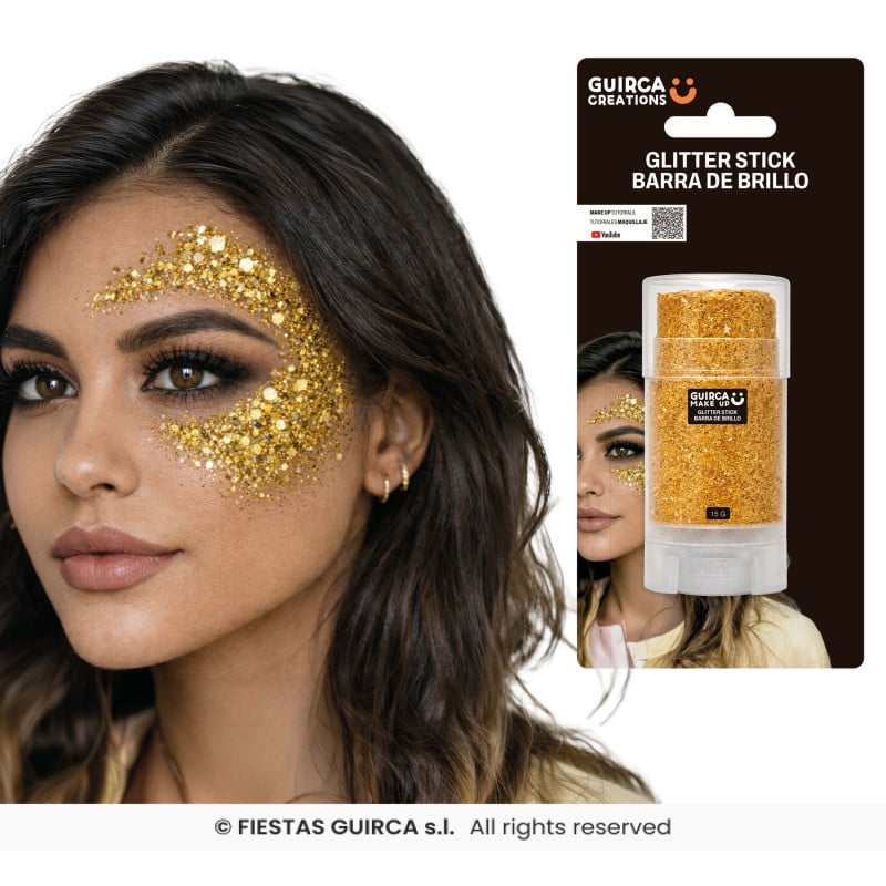 Glitter en Stick Dorado 15 g