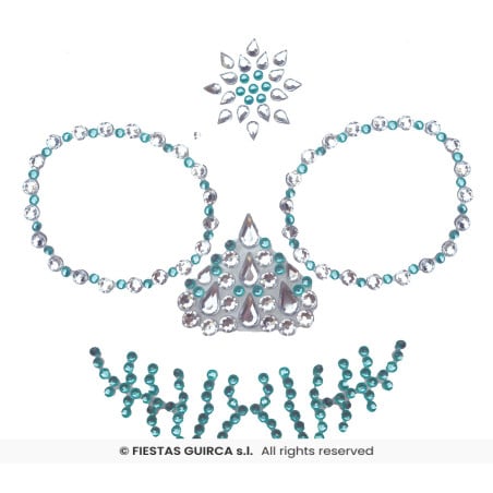 Joyas Faciales Adhesivas Calavera Verde