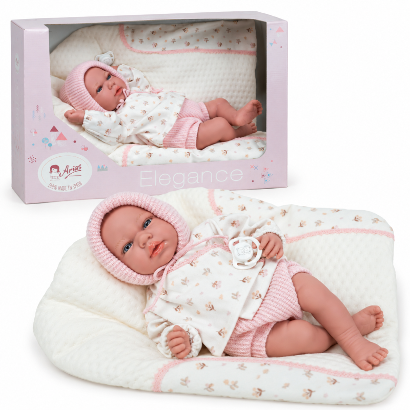 Muñecas Arias Elegance Andie Rosa Con Cojín 40 Cm De Muñecas Arias