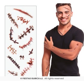 Tatuaje con Cicatrices 30 x 13 cm