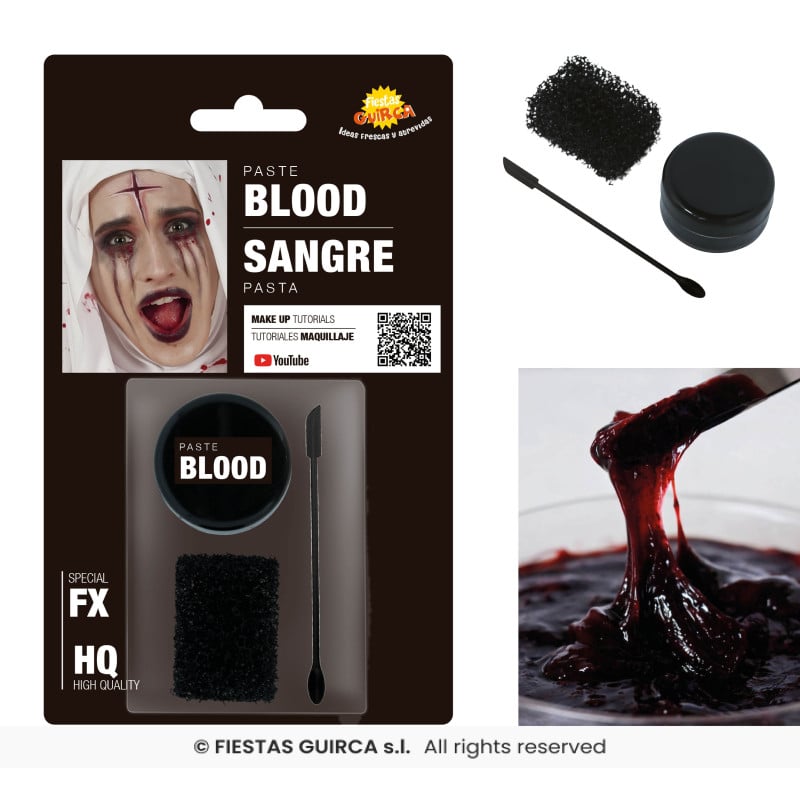 Pasta de Sangre Artificial FX con Aplicador y Esponja