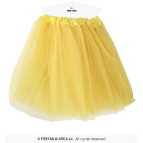 Tutú Amarillo de Tul para Adulto 60 cm
