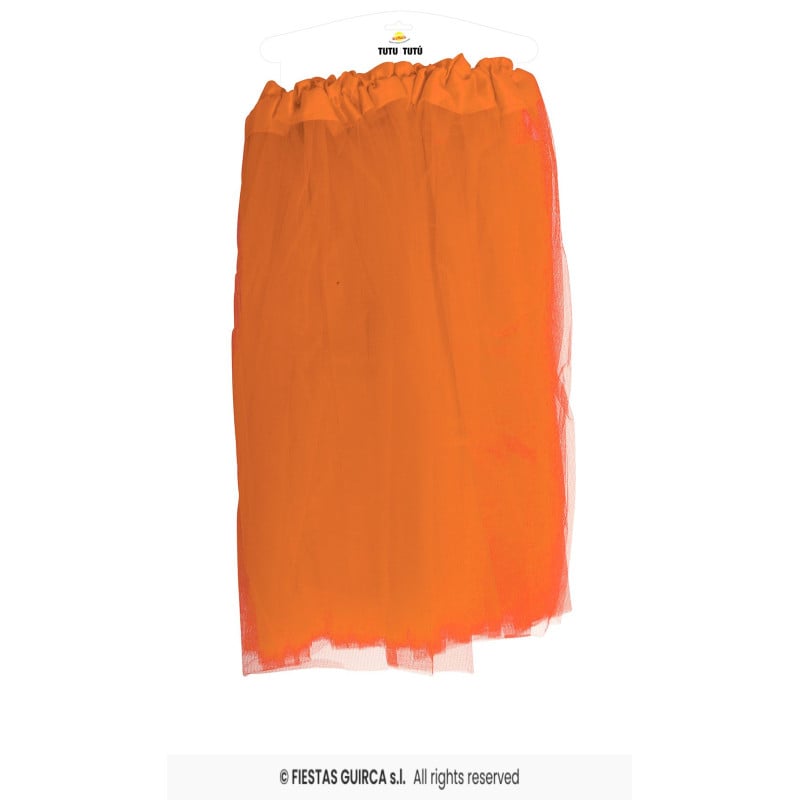 Tutú Naranja de Tul para Adulto 60 cm