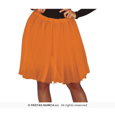 Tutú Naranja de Tul para Adulto 60 cm