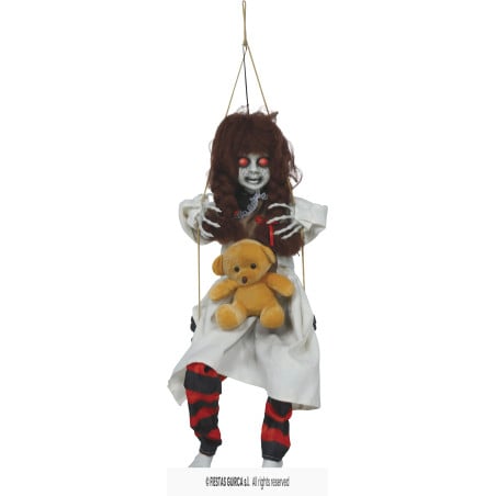 Muñeca Colgante Terrorífica con Oso 90 cm