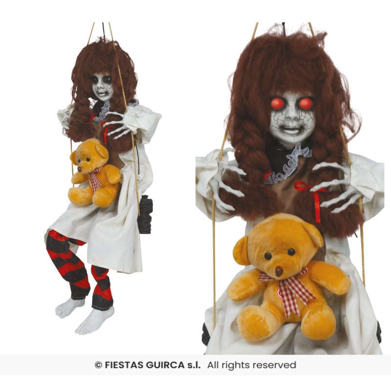 Muñeca Colgante Terrorífica con Oso 90 cm