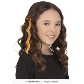 Mechón Infantil Calabaza Naranja y Negro 40 cm 2