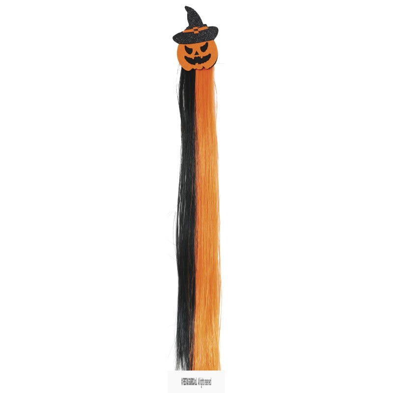Mechón Infantil Calabaza Naranja y Negro 40 cm