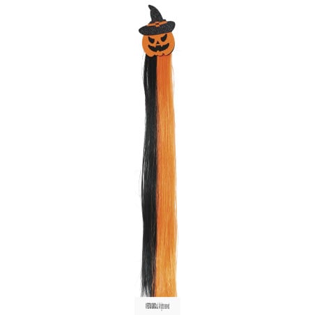Mechón Infantil Calabaza Naranja y Negro 40 cm