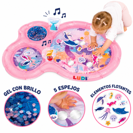 LUDI Alfombra De Juego Acuática De Sirena