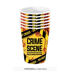 Pack de 6 Vasos Crime Scene de 240 ml