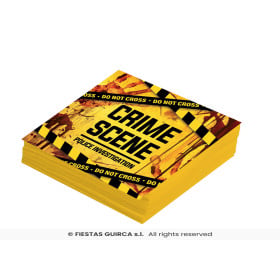 Pack de 20 Servilletas Crime Scene 16 x 16 cm