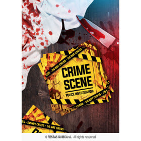 Pack de 20 Servilletas Crime Scene 16 x 16 cm 2
