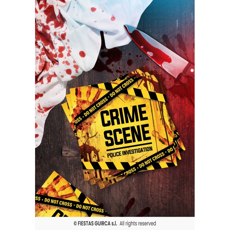 Pack de 20 Servilletas Crime Scene 16 x 16 cm