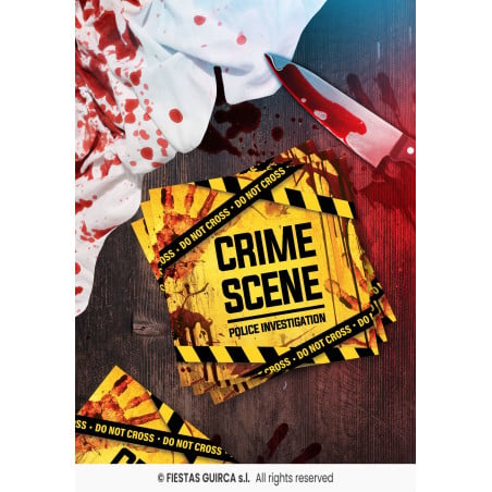 Pack de 20 Servilletas Crime Scene 16 x 16 cm