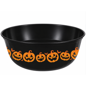 Bol de Halloween Negro con Calabazas 27 cm 2
