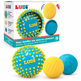 LUDI Pelotas Sensoriales Azules De Top Toys