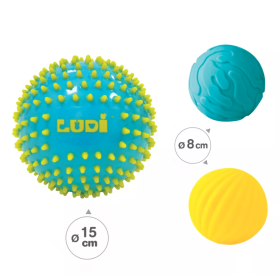 LUDI Pelotas Sensoriales Azules De Top Toys 2