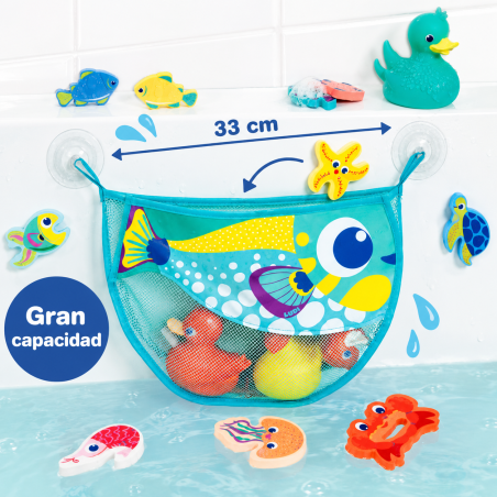 LUDI Red De Almacenamiento Pececito XXL Para Bañera