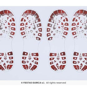 Pisadas de Sangre Adhesivas de Botas 2 x 25 x 70 cm 2