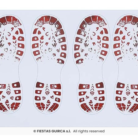 Pisadas de Sangre Adhesivas de Botas 2 x 25 x 70 cm