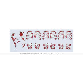 Pisadas de Sangre Adhesivas de Botas 2 x 25 x 70 cm