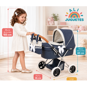 COCHE MUÑECA VINTAGE PL. C/SOMBRILLA 2