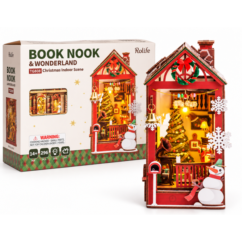Rolife Maqueta Sujeta Libros Navideño