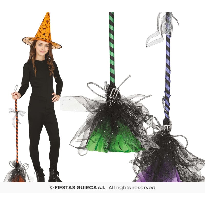 Escoba de Bruja Infantil 95 cm Surtida