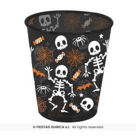 Vaso Negro con Esqueletos 10 cm
