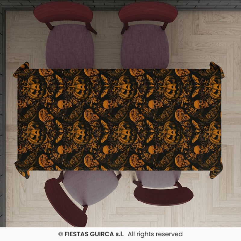 Mantel Calabazas Góticas 137 x 274 cm