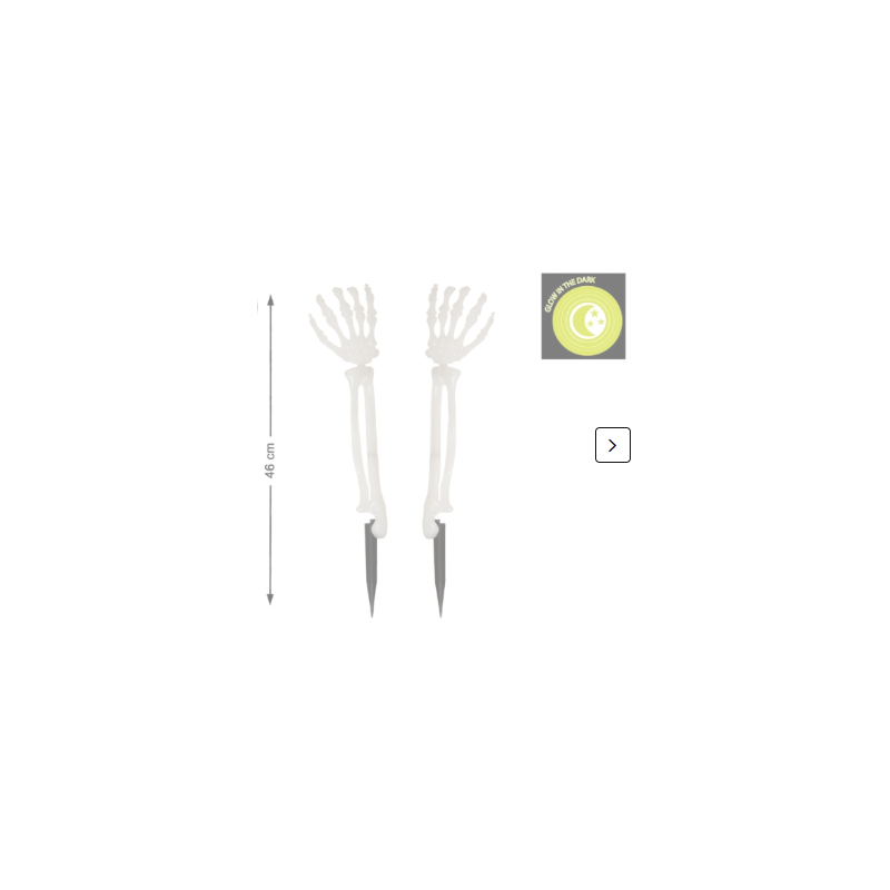 Brazos Esqueleto Fluorescentes 46 cm Para Jardín