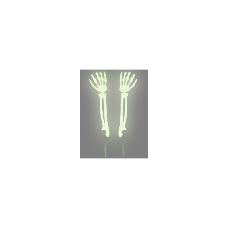 Brazos Esqueleto Fluorescentes 46 cm Para Jardín