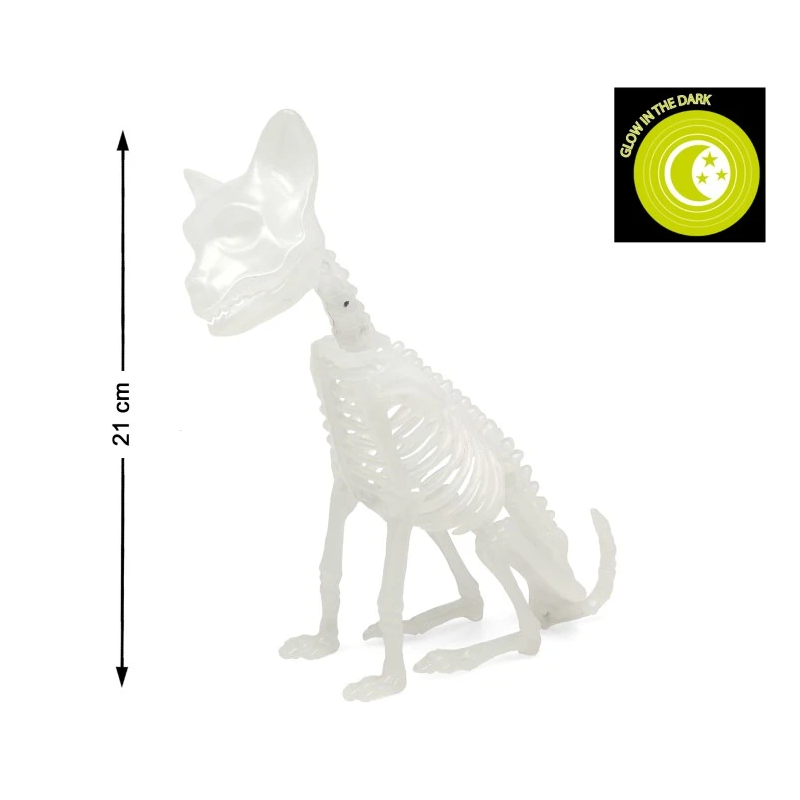 Gato Esqueleto Fluorescente 21 cm