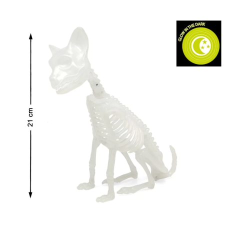 Gato Esqueleto Fluorescente 21 cm