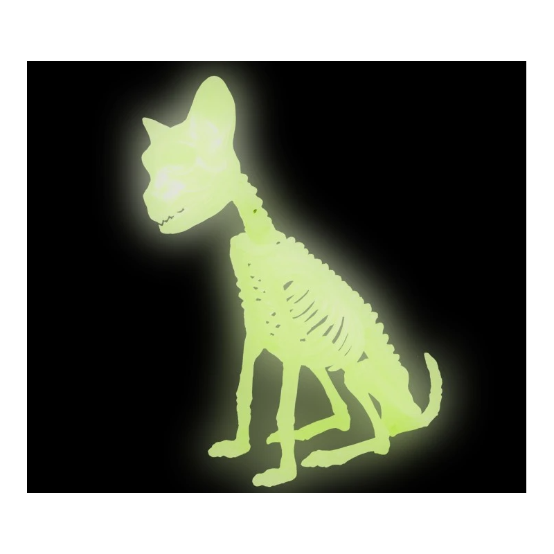 Gato Esqueleto Fluorescente 21 cm