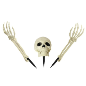Set Calavera y Brazos Esqueleto para Jardín 37 x 25 cm 2