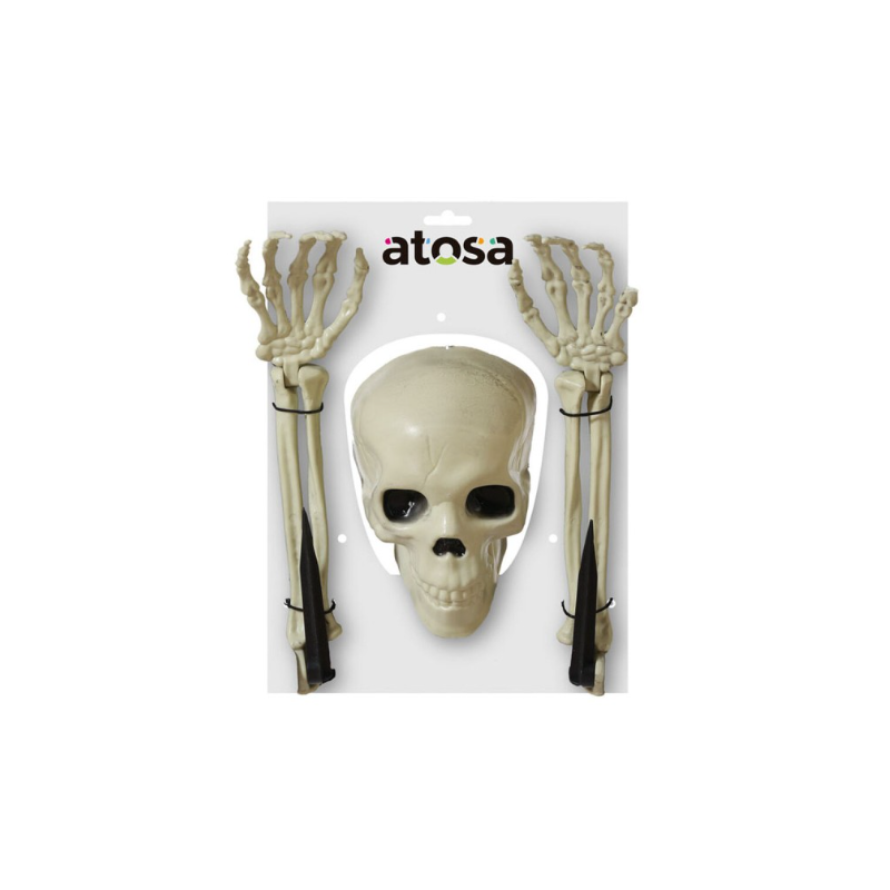 Set Calavera y Brazos Esqueleto para Jardín 37 x 25 cm