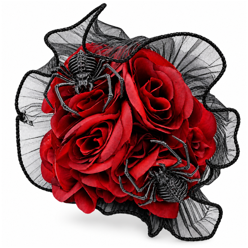 Ramo de Rosas Rojas con Arañas