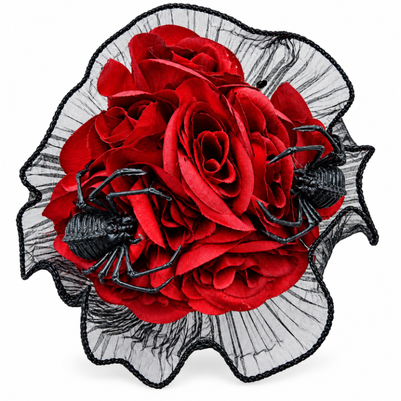 Ramo de Rosas Rojas con Arañas