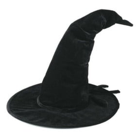 Sombrero de Bruja Negro Terciopelo