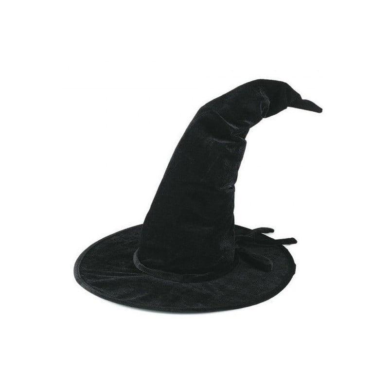 Sombrero de Bruja Negro Terciopelo