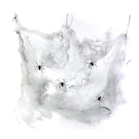 Telaraña Blanca con Arañas Halloween