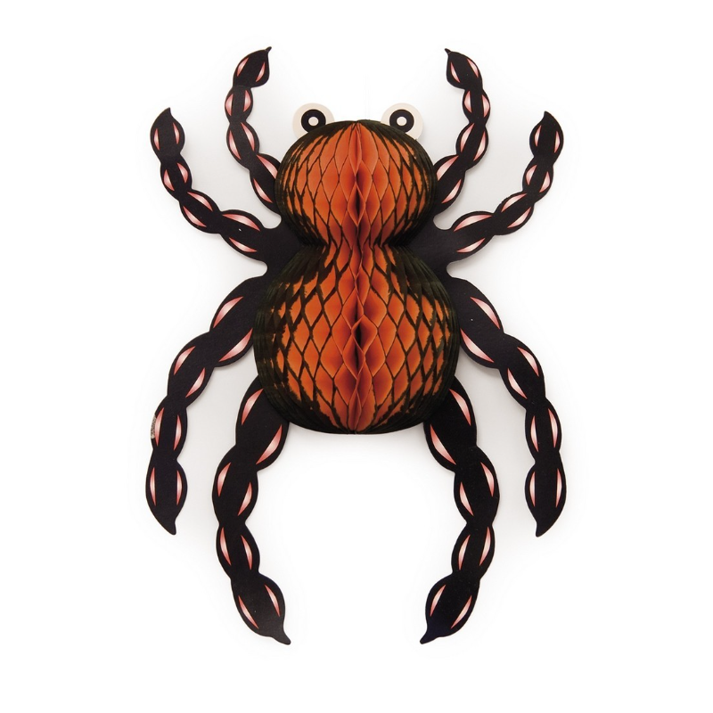 Araña Decorativa de Halloween Naranja y Negra