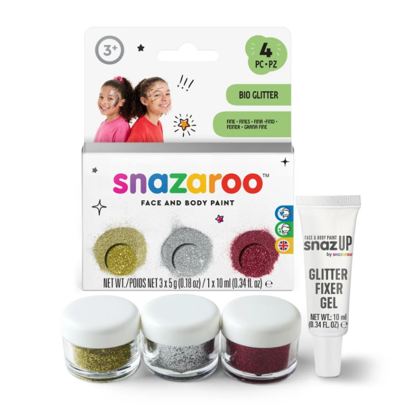 Snazaroo Pack 3 Purpurinas + Fijador