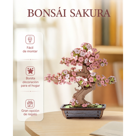Rolife Puzzle 3D Sakura Bonsai 263 Piezas