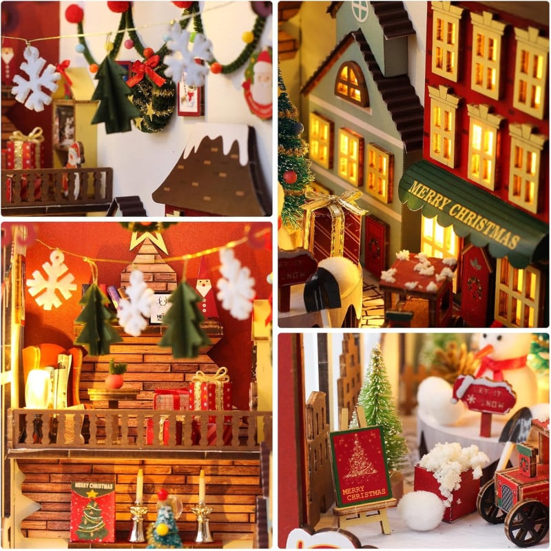 Rolife Maqueta Sujeta Libros Navideño